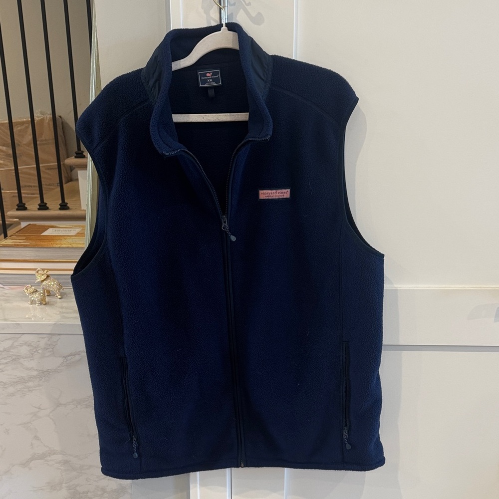 Vineyard Vines Navy Fleece Vest